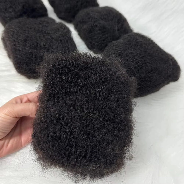 Tight Afro Kinky Bulk Human Hair for Dreadlock Extensions 100% Human Hair 30G/1 Pack 8 Inch Natural Repair Extensions for Braids