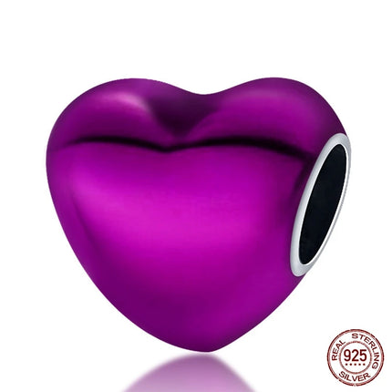 2025 New Black/Red/Blue/Green/Purple Heart Series for Original Bracelet Bead Charm 3mm DIY Necklace Pendant Accessories