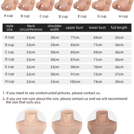KOOMIHO 1TH GEN Silicone Breast Forms A/B/C/D/E/G/H Cup Huge Fake Boobs Transgender Drag Queen Shemale Crossdresser Beginner