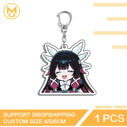 Genshin Impact Kawaii Columbina Double Sided Acrylic Keyring High Quality Decorative Decorative Key Ring For Bags And Keys