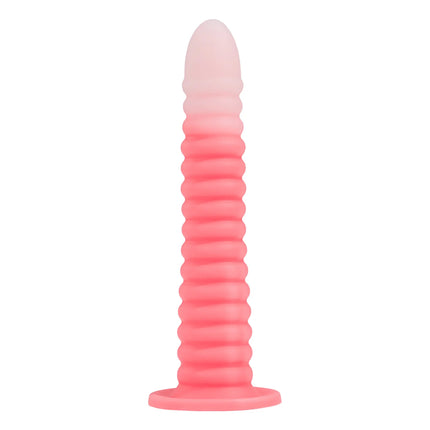 Gradient Pink Anal Plug Massager With Threaded Suction Cup Rear Multi-size Unisex Extra Long Anal Plug Adult Erotic Sex Toys