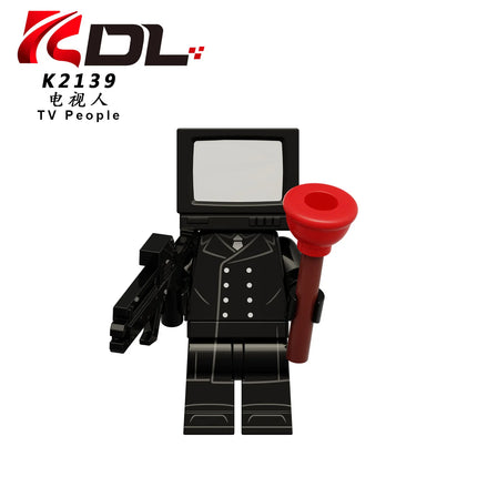 KDL821 KDL822 KDL823 KDL826 Toilet Man TV Man Building Blocks Miniature Ornament Toy Micro Ornament Model Assembly Kit