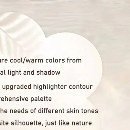 Judydoll Highlighter Contour Bronzer Palette Nude Makeup Natural Facial 3D Nose Shadow Long-Lasting Waterproof Cosmetics Makeup