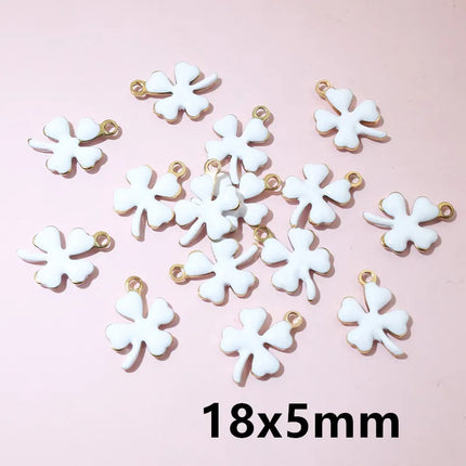 20pcs 18x5mm Stainless Steel Fish Enamel Charms Pendant Stainless Steel DIY Jewelry Making Accessories Findings