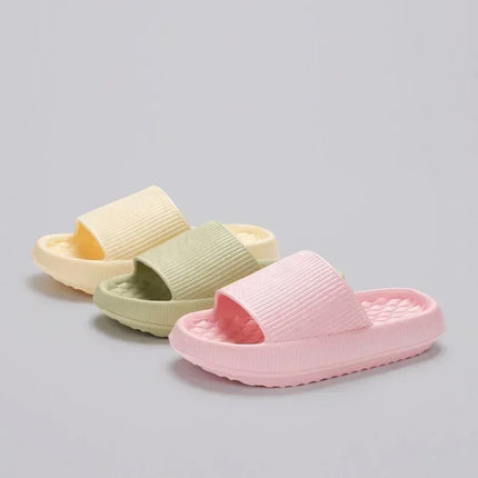 Women's Thick Platform Cloud Slippers EVA Soft Sole Pillow Slides Summer Beach Flip Flops Women Non Slip Bathroom Home Slippers