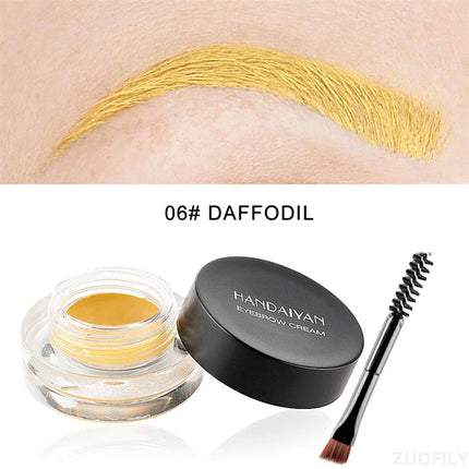 HANDAIYAN 12 Colors Eyebrow Gel Colorful Eyebrow Cream Eyebrow Dye Glue No Fading Waterproof Long Lasting Brow Makeup Cosmetics