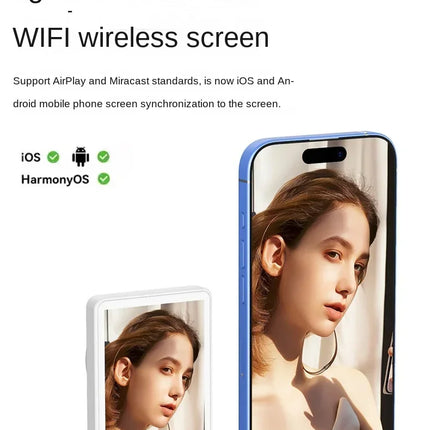 Wireless Monitor Rear Camera Screen Smartphone Selfie Magnetic Screen For Vlog Live Stream Video Recording Outdoor Selfie tool