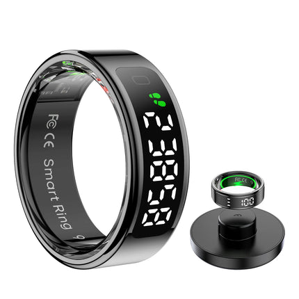 New R11 Smart Ring With Display Screen Gesture Control Health Heart Rate Sleep Monitor 5ATM Waterproof Sport Fitness Smart Ring