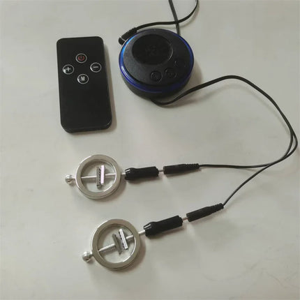 Metal Nipples Clips Labium Clamps Clitoris Stimulation Breast Sucker 8 Modes Electric Shock Sex Toys for Women Men Couples Games