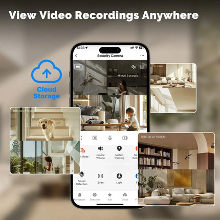 YOOSEE 8MP WiFi IP Camera Dual Lens Screen Motion Detection Auto Track Two-Way Audio Onvif 10X Zoom Security Monitor CCTV HD Cam