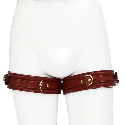 Thierry Adjustable PU Leather Erotic Thigh Cuffs Restraints Bondage Adult Sex Toys Leg Cuffs Restraints Sex Bondage SM Toys