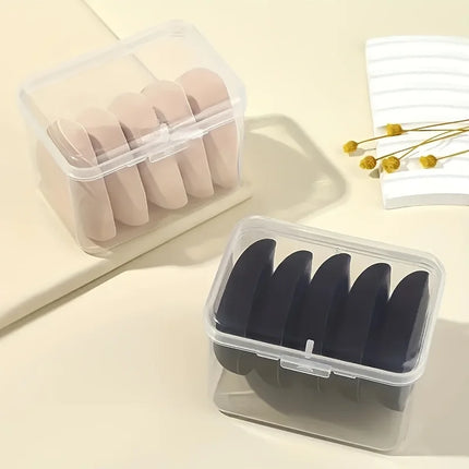 5 Pcs Soft Reusable Triangle Powder Puff Set,  Makeup Sponge Beauty Egg Blenders For Liquid Foundation Powder