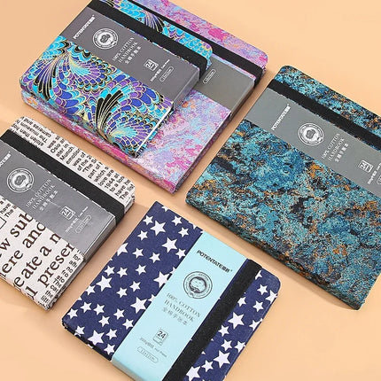 Square Cotton Watercolor Book 300g Organ Book Fabric Folding Hand Ledger Fine Lines Portable Sketch Color Lead Painting Book