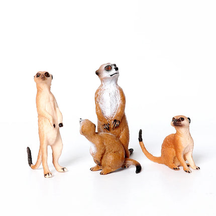 Realistic Forest Wild Animal Capybara Beaver Badger Wolverine Raccoon Meerkat Badger Model Figure Collector Toys for Kids