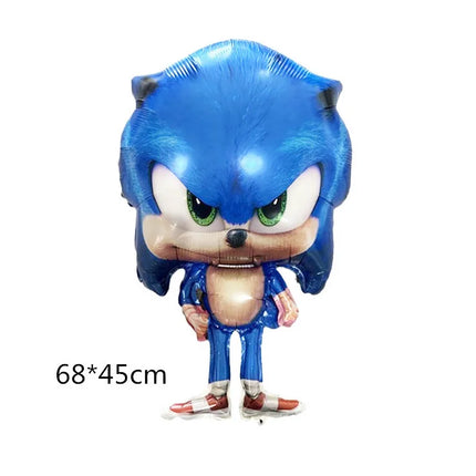 Cartoon Blue Glitter Hedgehog Balloon Sonic Game Happy Birthday Party Decoration Baby Shower Boy Kids Party Supplies Kids Gifts