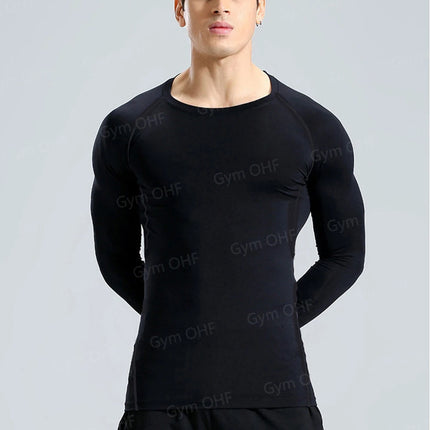 Men T Shirt Running Quick-Dry Shirts Men Compression T-Shirts Sportswear Gym Rash Guard Boxing Training Jiu Jitsu Bjj Sports Top