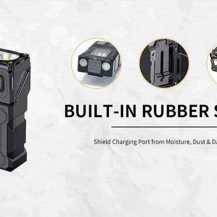 LED Mini Light USB Rechargeable Portable Work Light with Tail Magnet Outdoor Camping Fishing Lantern Side COB Emergency Torch