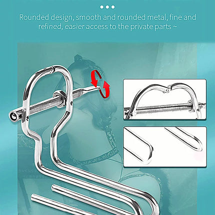 A Unisex Vaginal Anus Clamp Features Large Butt Plug With Metal Expansion Tool For Comprehensive Anal Training Exercises