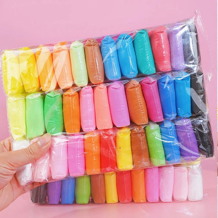 36 Color Super Light Clay Air Dry Polymer Modelling Clay with 3 Tools Soft Creative Educational Slime DIY Toys for Kids Gifts