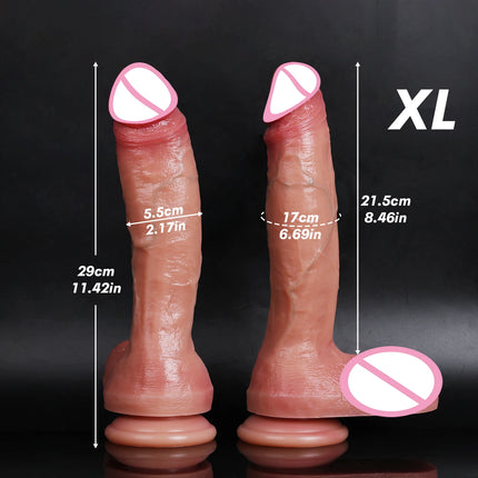 Realistic Long Dildo Black Anal Plug with Suction Cup Big Penis Butt Plug Long Dick Sex Toys for Women men Phallus Anal Dilator