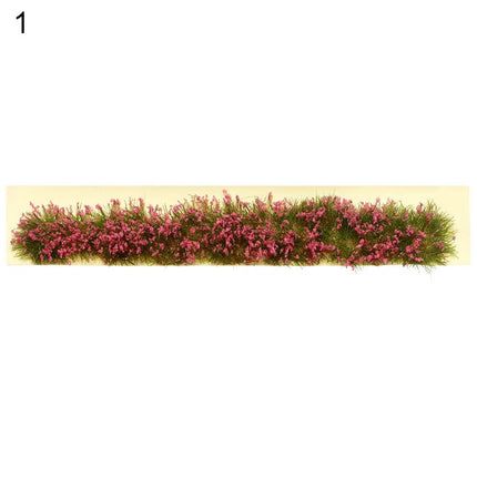1Set Miniature Flower Cluster Garden Decor DIY Grass Tufts Building Layout Static Scenery Model 9*1*0.6cm Durable Sand Table