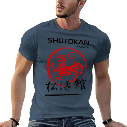 Shotokan Karate Tiger T-Shirt cute clothes anime figures tops street wear mens t shirts top quality