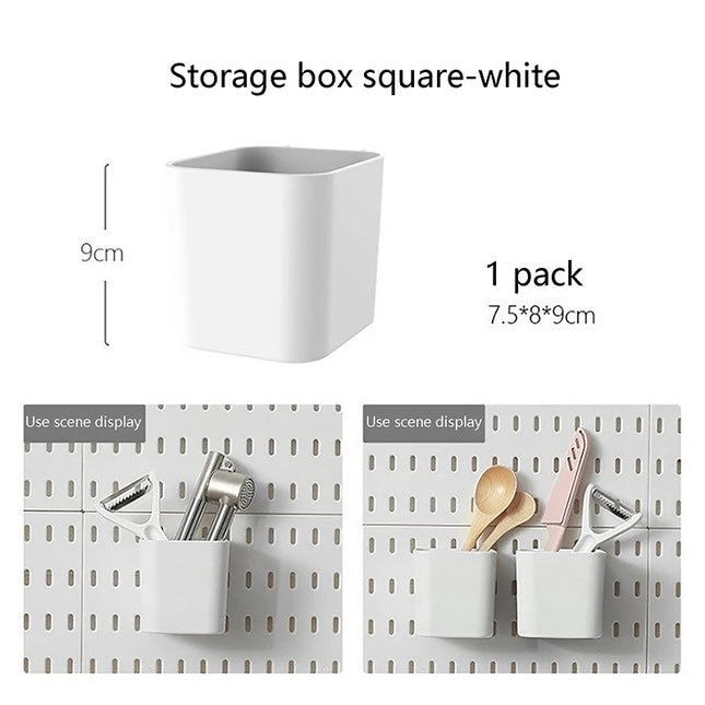Peg board Wall Accessories Wall Organizer Mounting Display Diy Pegboard Kit Tool Storage Panel Board Rack Bathroom Kitchen