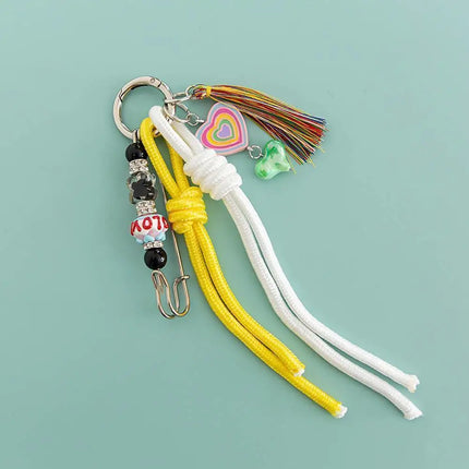 HOT Original Designed Nylon Woven Rope Keychain With Baseball Decor Sporty Style Bag Pendant DIY Trendy Fashion Pendant Gifts