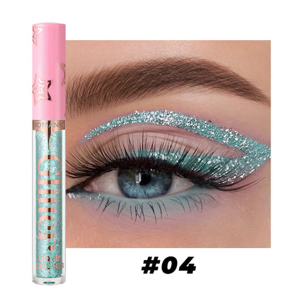 Glitter Liquid Eyeliner Pencil Flash Dazzling Eyeshadow Pearlescent Outline Pen Long Lasting No Smudge Women's Makeup Gifts
