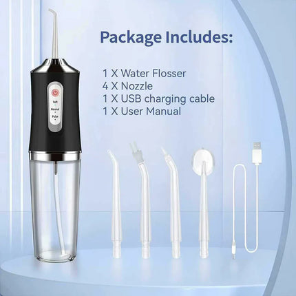 Portable Cordless Dental Water Irrigator Flosser Waterproof Travel Rechargeable 4 Modes Ipx7 Oral Teeth Irrigador Irrigation