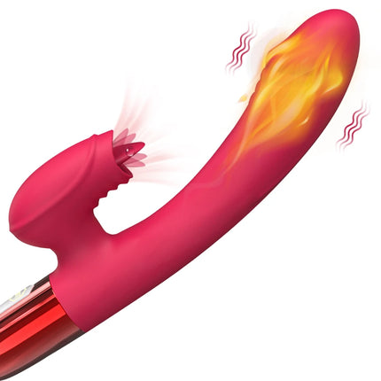 Powerful Rabbit Vibrator For Women G Spot Telescopic Rotating Clitoris Vagina Stimulator Female Masturbator For Adult Sexy Toys