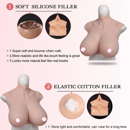 Dokier K Cup Fake Boobs Realistic Silicone Breast Forms For Crossdressing Drag Queen Shemale Crossdresser Transgender Big Boobs