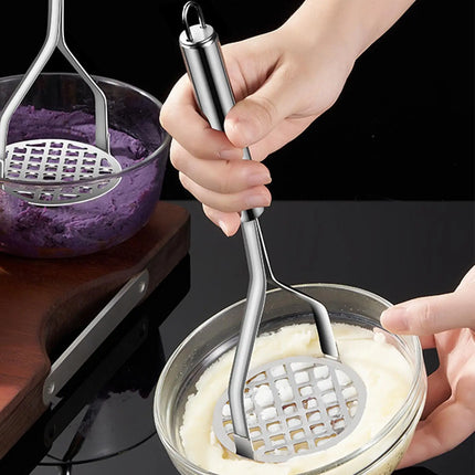 Potato Smasher Kitchen Gadgets Stainless Steel Kitchen Potato Masher Tool For Pureeing Meat Bean Vegetable Fruit Cooking Home