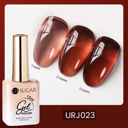 UR SUGAR 15ml Champagne Gold Sliver Reflective Glitter Gel Nail Polish Varnish Semi Permanent Soak Off UV Gel For Manicure Art