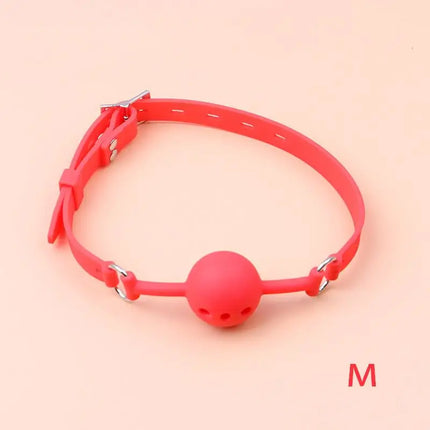 All Silicone Mouth Gag Breathable Ball Gag Adjustable Belt Mouth Sex Toys For Adult SM Games Sexyshop Erotic Accessories
