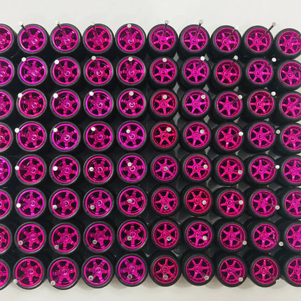 11mm wheels for 1/64 Scale Alloy Car Models 1/64 wheels with Tires + Axles for Hot Wheel/Matchbox/Domeka/Tomy 1:64