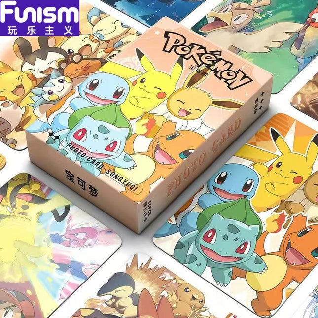 FUNISM 50-Pack Pikachu Anime Laser Card Game Funism Pokemon Laser Tag (The style will be updated. Please refer to the actual item)