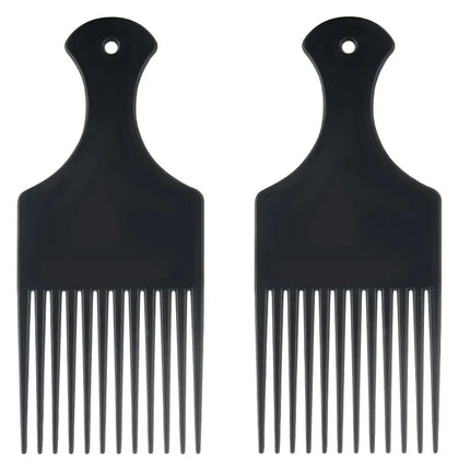 Afro Pick Comb For African American Hair Wide Tooth Detangle Styling Comb For Curly Kinky Wig Braiding Hairdressing Tool