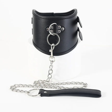 Leather BDSM Posture Collar,Slave Collars Chocker Sexual,Bondage Restraints,Sex Toys for Couples,Adult Games,Role Play