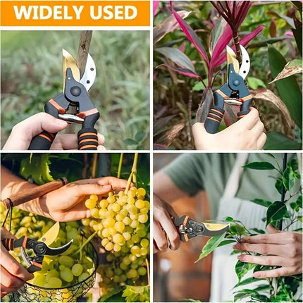 2026New Professional Titanium Bypass Pruning Shears Sharp Premium Garden Shears Pruning Shears Hedge Clippers Handheld Pruners