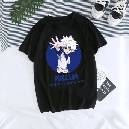 Anime Hunter X Hunter T-shirt Japan Manga Hisoka Killua Zoldyck Kawaii Funny T Shirts Kurapika Devil Eye Short Sleeve Tee Tops