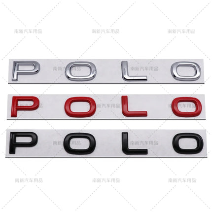 3D Metal Rear Trunk Sticker Car Styling Auto Body Side Fender Badge For Volkswagen VW Polo Letters Emblem Logo Decal Accessories
