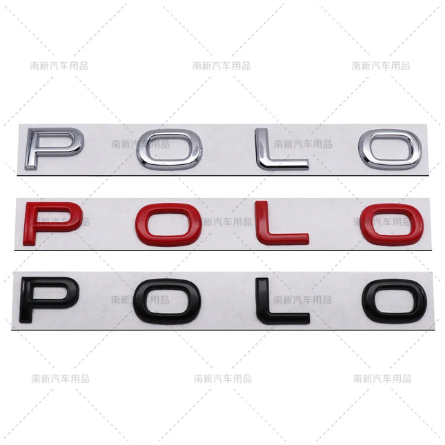 3D Metal Rear Trunk Sticker Car Styling Auto Body Side Fender Badge For Volkswagen VW Polo Letters Emblem Logo Decal Accessories