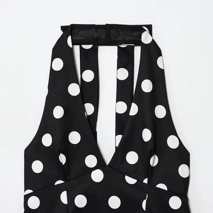 WOMAN Polka Dot Halter Tops for Women Sexy Backless Tank Top Women Summer Sleeveless Tops Woman off Shoulder Camisole Women Tops