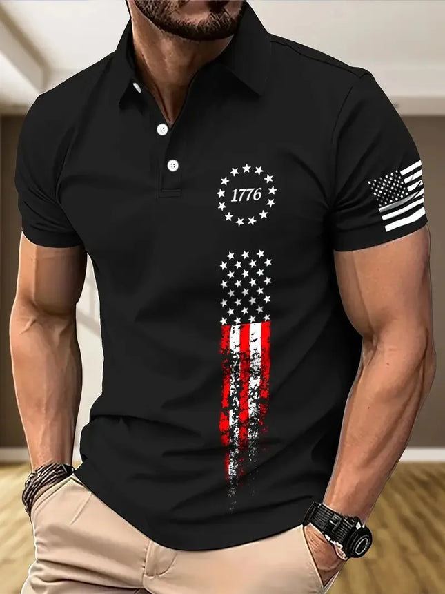 The 2025 summer new men's POLO shirt is a casual fashionable soft comfortable and breathable 3D pattern printed one
