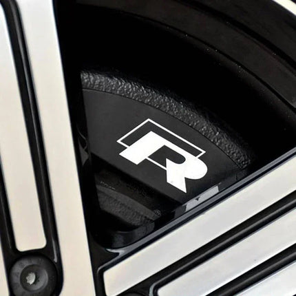 4Pcs Car Brake Caliper Stickers for Volkswagen VW Rline R Line GTI Golf 4 5 6 7 Polo Passat Bora Jetta Tiguan Touareg Decorative