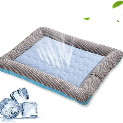 Cooling Pad Bed for Dogs Cats Puppy Kitten Cool Mat Pet Blanket Ice Silk Material Soft for Summer Sleeping Pink Blue Breathable