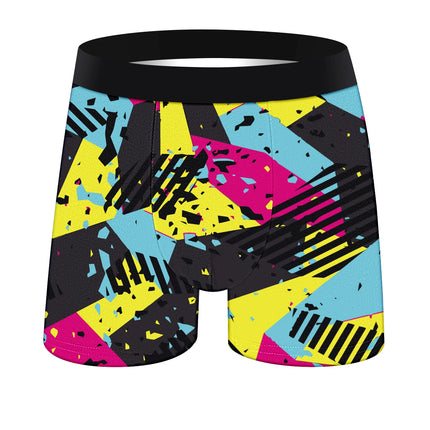 10Pcs Men'S Underwear Soft Comfortable Loose Skin-Friendly Men'S Long Boxers Briefs Trendy Colorful Fashionable Men'S Pants