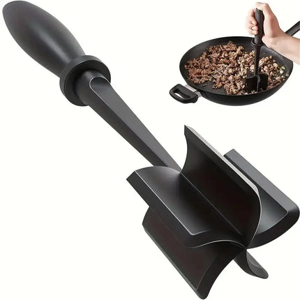 1pc Premium Heat Resistant Meat Chopper & Hamburger Smasher – Handheld Ground Beef & Turkey Masher, Multifunction Kitchen Tool for Meat Grinding, Mixing Rice & Food Prep
