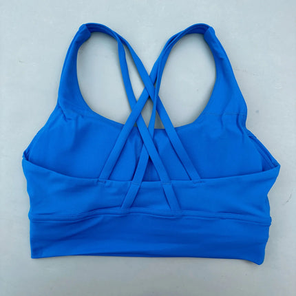 Solid Color Fitness sport Bra Women Cross soft high strength Tight Top Comprehensive Training Gym Yoga Underwear With Chest Pad